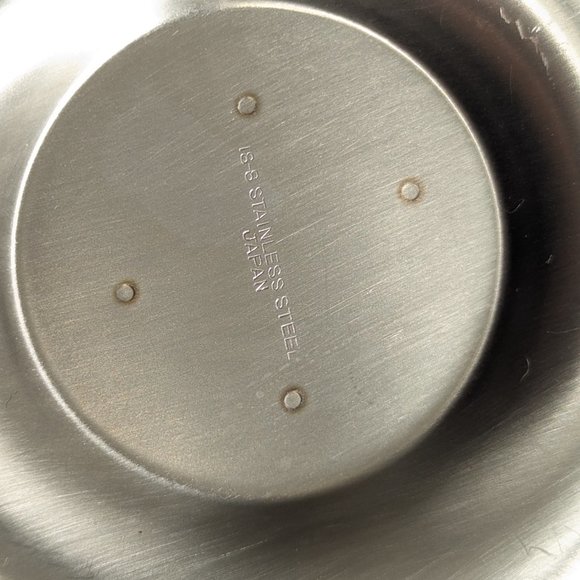 MCM stainless steel soup bowls Japan ´set´ of 3, sauce bowls with attached dish - Picture 11 of 12
